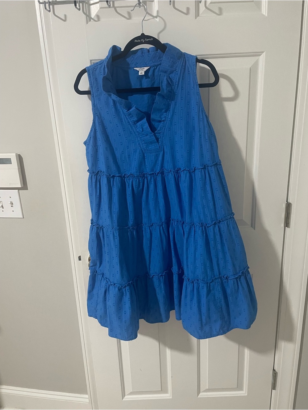 Ruffle Tiered Dress - Blue large